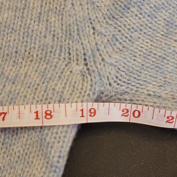 Vintage Club International Light Blue Pure Wool Sweater Size Medium Unisex - Picture 6 of 11
